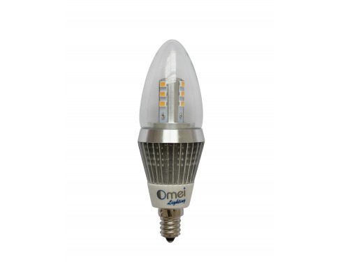 E12 LED Candelabra Base Light Bulb Lamp 7w Warm White Bullet Top Chandelier Bulb 60w